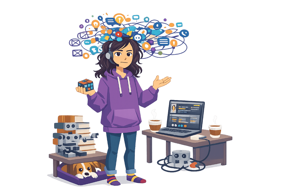 High-IQ ADHD illustration